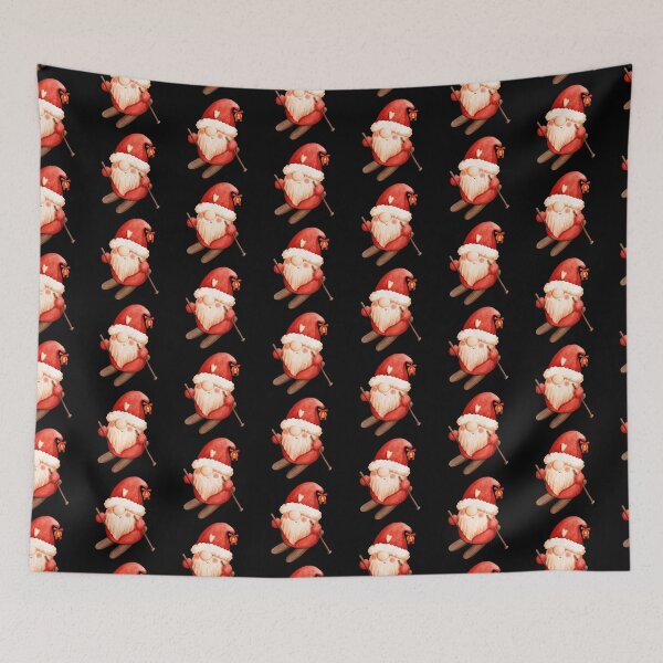 Item preview, Funny Christmas Gnome Skiing Santa Artwork designed and sold by BuddyBoots.