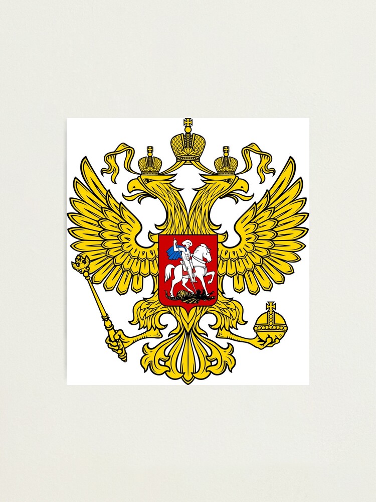 Lámina fotográfica «Escudo de armas ruso Águila bicéfala imperial» de  Dim0107 | Redbubble