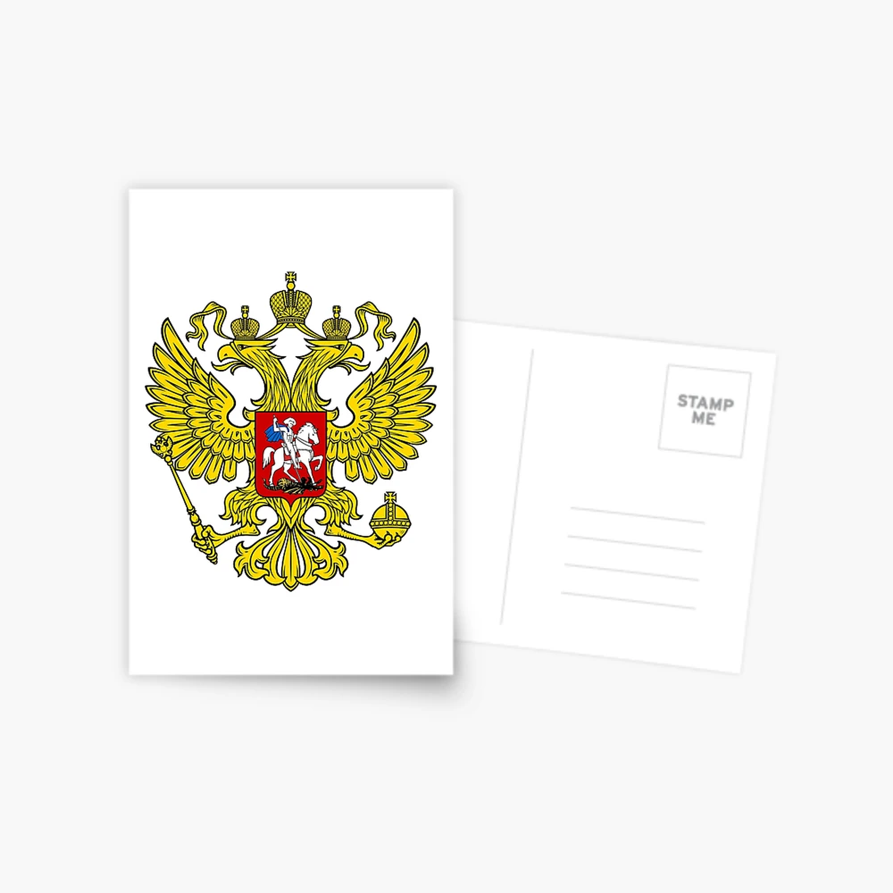 Russia flag ensign coat of arms with eagle Metal Print by Mapeti