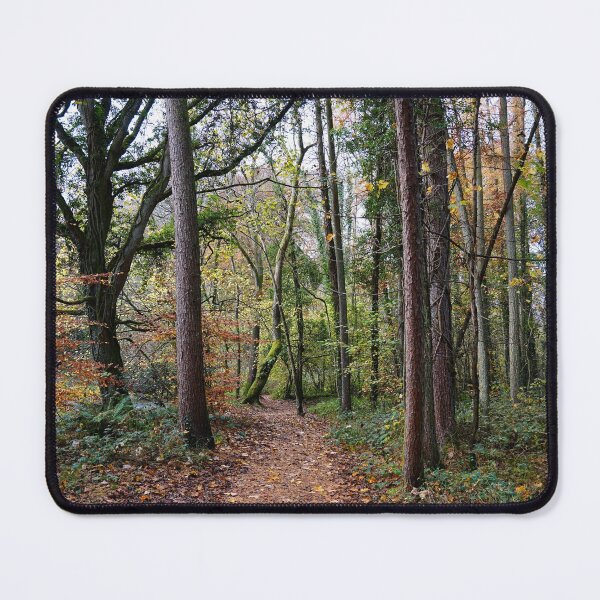 Item preview, Autumn Woodland Path - Leaves Fallen From Trees designed and sold by Harmony Of The Mind.