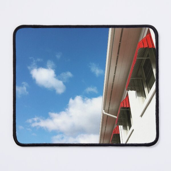 Item preview, blue skies and red awnings designed and sold by TeresaYoung9.