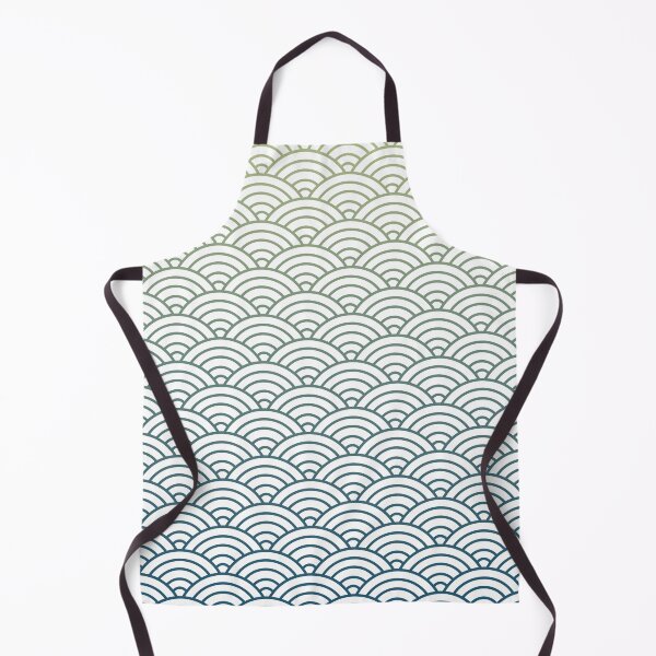 Item preview, Japanese wave pattern with gradient designed and sold by naligmaDesign.