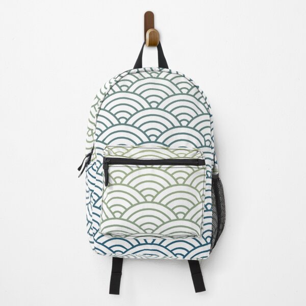 Item preview, Japanese wave pattern with gradient designed and sold by naligmaDesign.