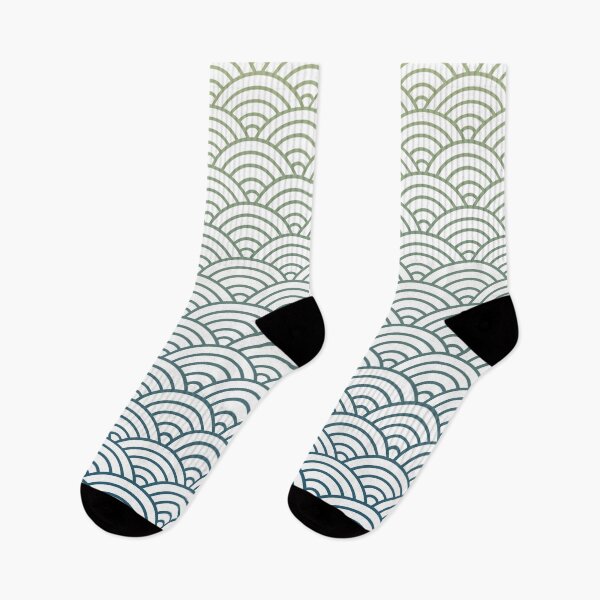 Item preview, Japanese wave pattern with gradient designed and sold by naligmaDesign.