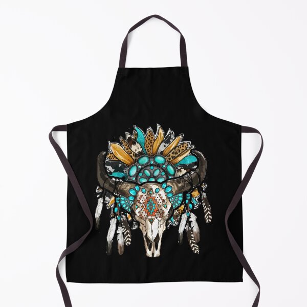 Item preview, Western Boho Sunflowers Turquoise Cow Bull Skull designed and sold by Dressed For  Duty.