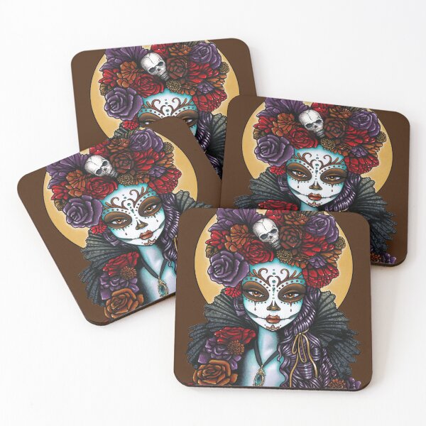Item preview, Dalia Dia De Muertos Sugar Skull Calaca designed and sold by Myka Jelina.