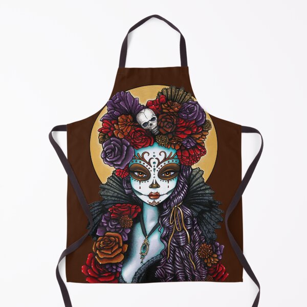 Item preview, Dalia Dia De Muertos Sugar Skull Calaca designed and sold by Myka Jelina.