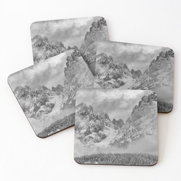 Item preview, Wilder Kaiser with clouds and wafts of fog in a wintry mood designed and sold by Lexpixelart.