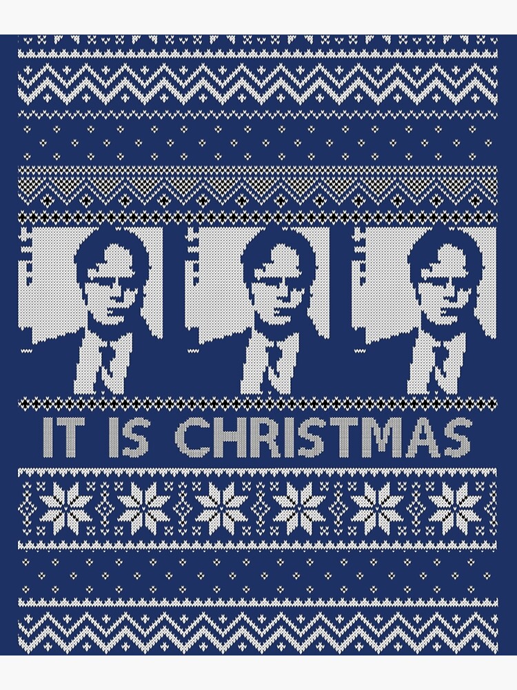 Dwight Schrute Christmas Sweater Poster By Theocardio Redbubble