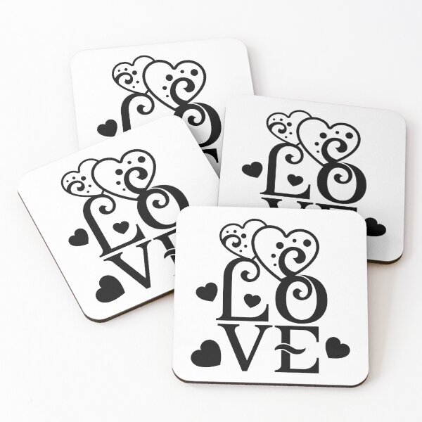 Item preview, love text hearts black-valentines day 2022 designed and sold by Hartics.