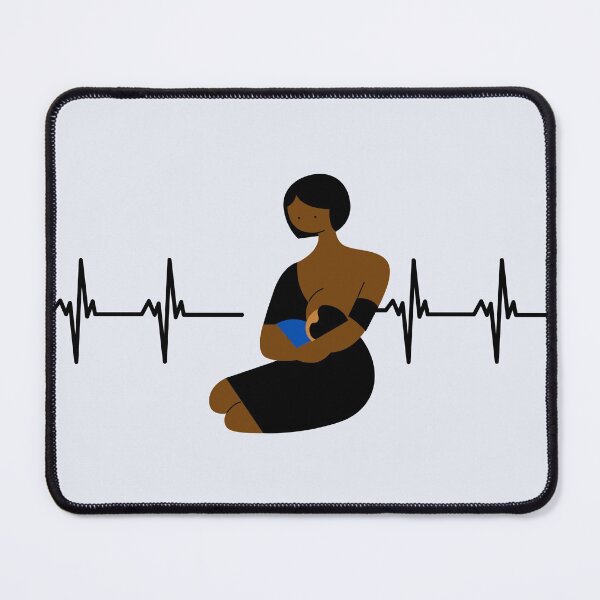 Item preview, Heartbeat Pulse Line Mommy Breast Feeding Baby designed and sold by Darlene Douglas-Jackson.