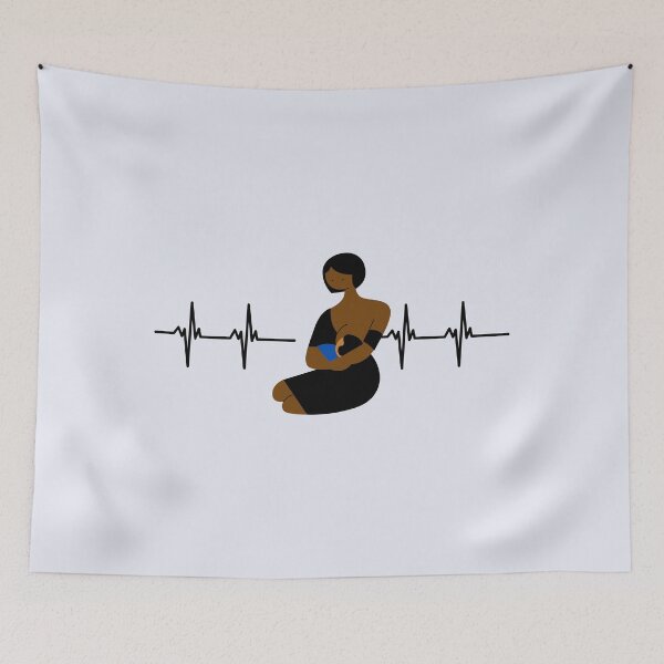 Item preview, Heartbeat Pulse Line Mommy Breast Feeding Baby designed and sold by Darlene Douglas-Jackson.