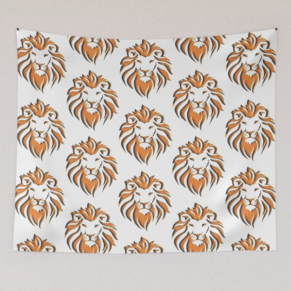 Item preview, HEAD OF HIS PRIDE - COLORFUL LION FACE OUTLINE designed and sold by MrCreativeArts.