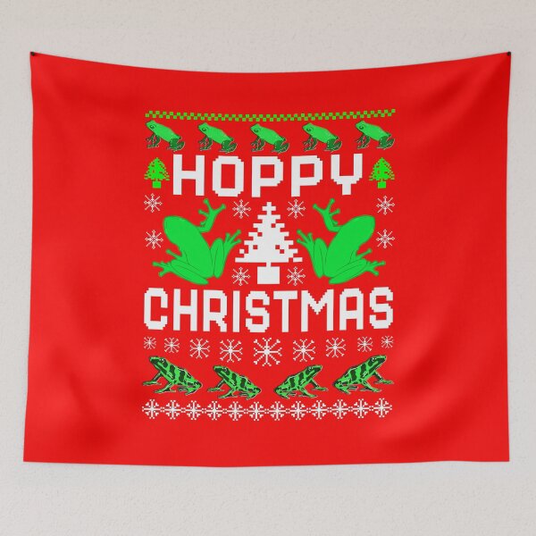 Item preview, Hoppy Christmas, Christmas Frog Pattern designed and sold by ACC .