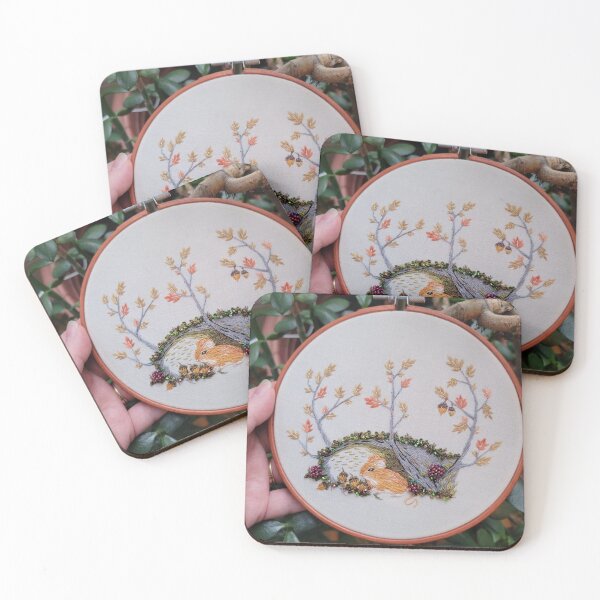 Item preview, Autumn Mouse embroidery designed and sold by MsFledermaus.