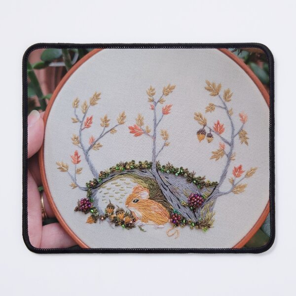 Item preview, Autumn Mouse embroidery designed and sold by MsFledermaus.