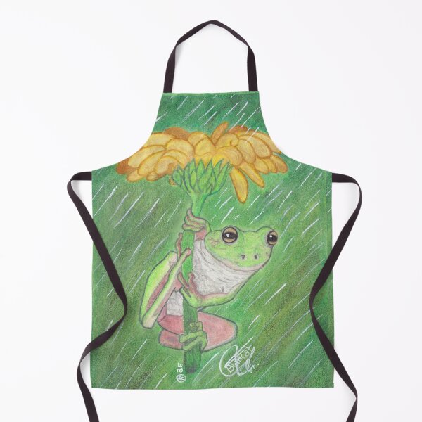 Item preview, FROG ON FLOWER IN THE RAIN designed and sold by BeritValk.