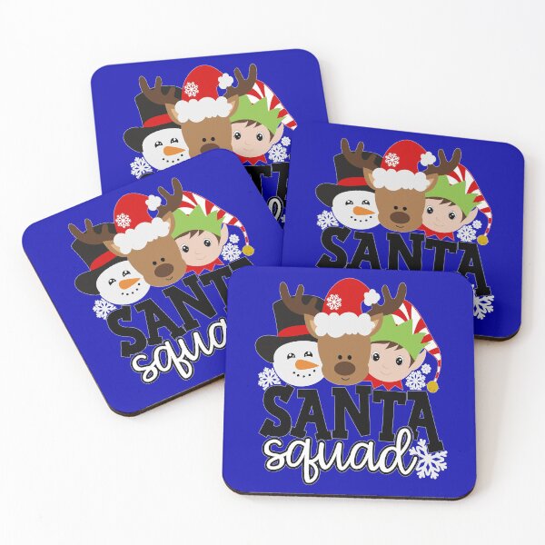 Item preview, Team Bear Boy Snowman 3 friends Family Reindeer Elf Santa Squad Merry Christmas designed and sold by Black Queens.