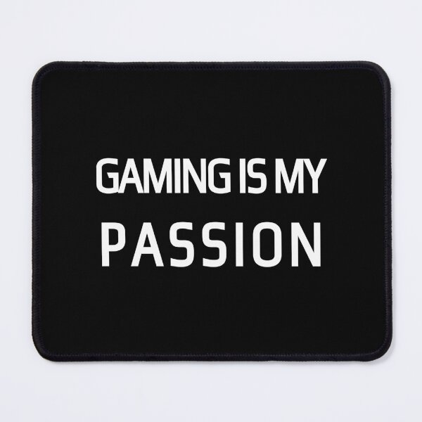 Item preview, Typography Gaming is my passion Black designed and sold by Rainbows Rock.