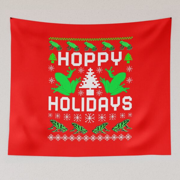 Item preview, Hoppy Holidays, Christmas Frog Pattern designed and sold by ACC .