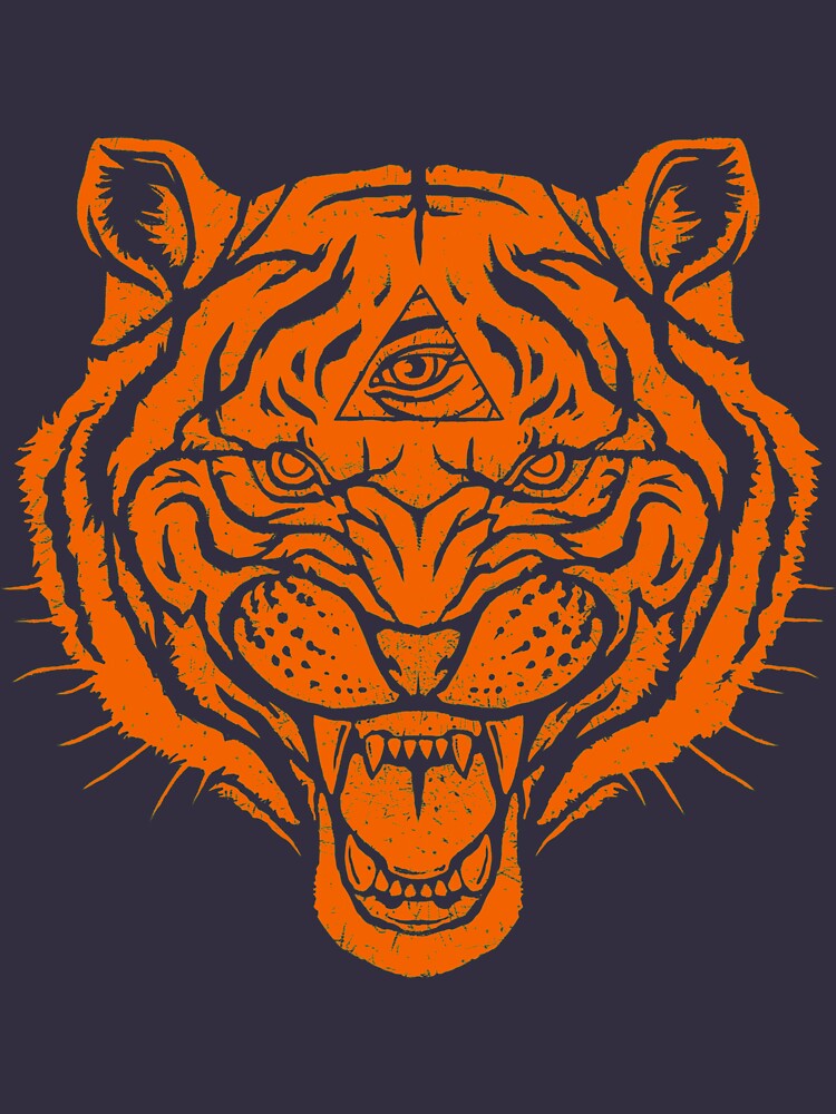 3 Eyed Tiger Design T-shirt