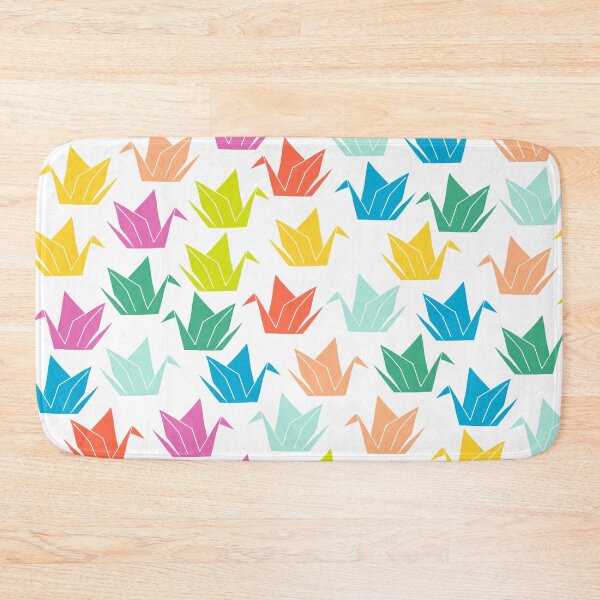 Item preview, Rainbow Origami Crane Pattern on White Background designed and sold by kapotka.