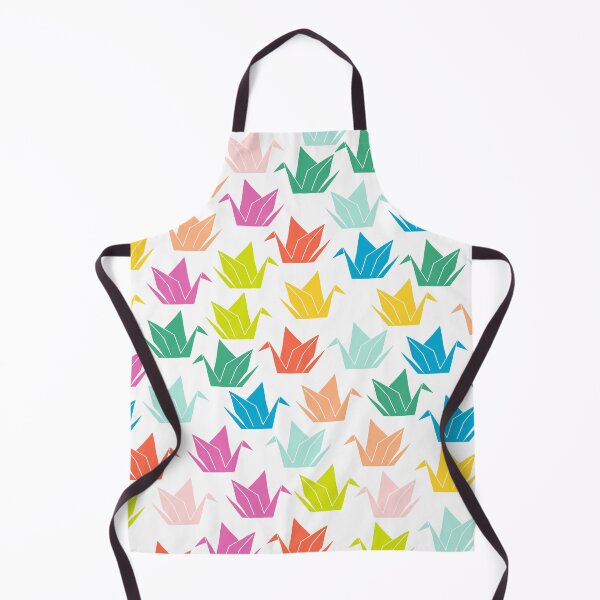 Item preview, Rainbow Origami Crane Pattern on White Background designed and sold by kapotka.