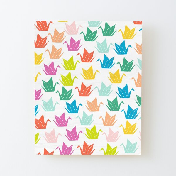 Japanese Origami paper cranes sketch, symbol of happiness, luck