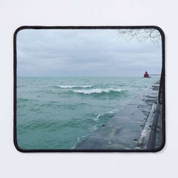 aqua waves Mouse Pad