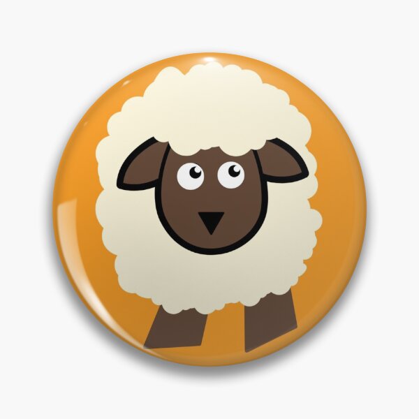 Item preview, Fluffy brown and cream cartoon sheep pattern  designed and sold by LukjanovArt.