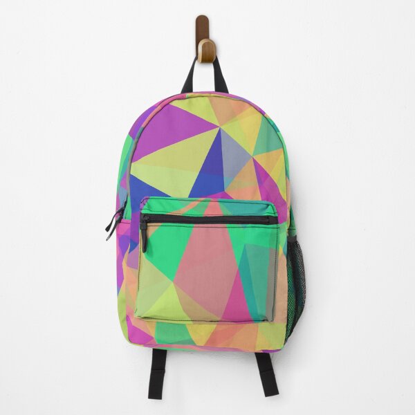 Item preview, Abstract multicolor triangles geometric pattern designed and sold by cutecrazytshirt.