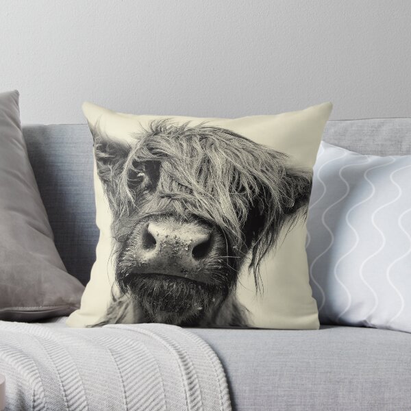 highland cow pillow pet