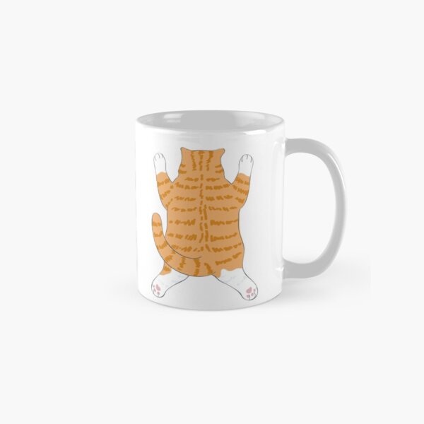 Adorable cat resting on background, digital painting. Classic Mug