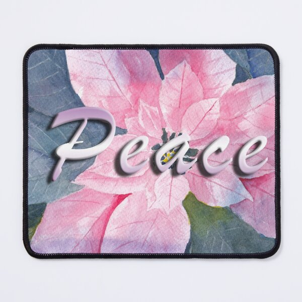 Item preview, Poinsettia Watercolor with Peace Message designed and sold by The Elderberry Blossom.