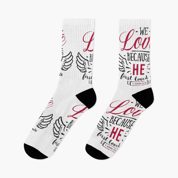 Item preview, We love because He first loved us-valentines day 2022 designed and sold by Hartics.