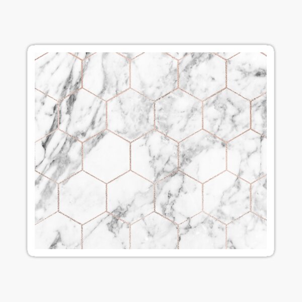 Item preview, Rose gold and marble honeycomb designed and sold by peggieprints.