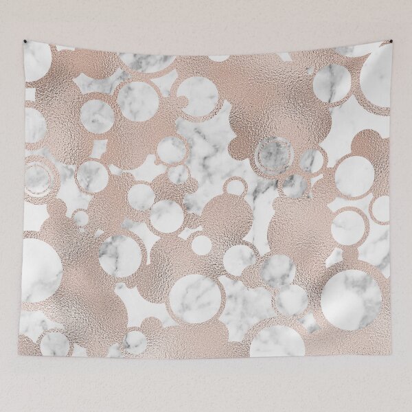 Item preview, Rose gold bubbles on marble designed and sold by peggieprints.