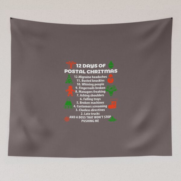 Item preview, Postal Worker 12 Days Of Christmas Funny  designed and sold by AlwaysAwesome.