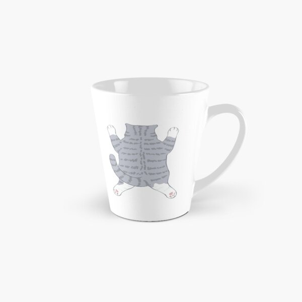 Adorable cat resting on background, digital painting. Tall Mug