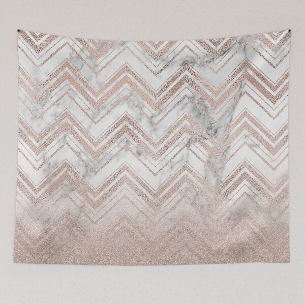 Item preview, Rose gold zig zag ombre designed and sold by peggieprints.
