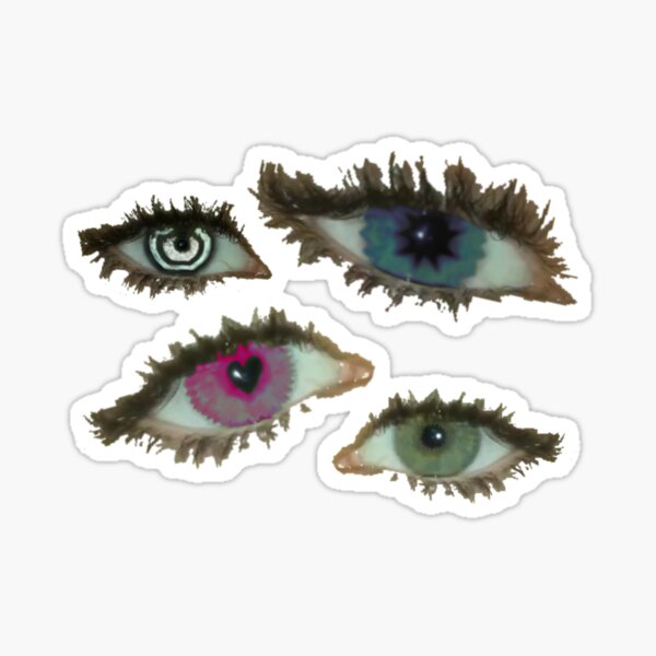 eyes eye eyeart weirdcore dreamcore sticker by @softpinnk