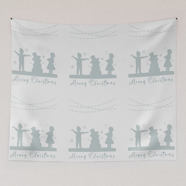 Item preview, Christmas silhouette scene with Merry Christmas sign designed and sold by Brightful Creations .