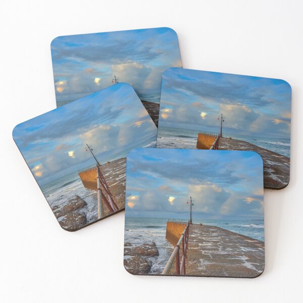 Item preview, Sunrise over the Celtic Sea from Porthleven Jetty Cornwall designed and sold by VnGphoto.