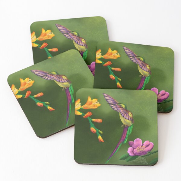 Item preview, Gentle hummingbird in wild flowers designed and sold by Madeline  Glines.