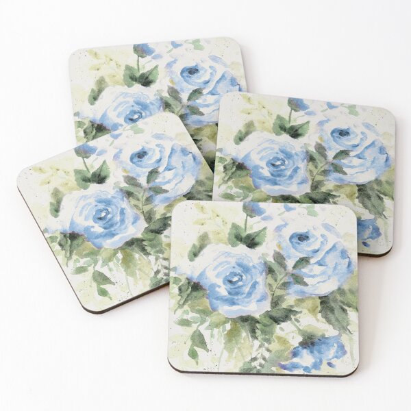 Item preview, Washy Blue Roses B designed and sold by Jean Plout.