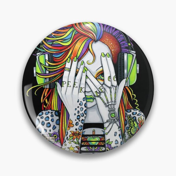Item preview, Synthea Psytrance Tattoo Musical Fairy Synesthesia Disk Jockey designed and sold by Myka Jelina.
