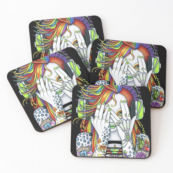 Item preview, Synthea Psytrance Tattoo Musical Fairy Synesthesia Disk Jockey designed and sold by Myka Jelina.