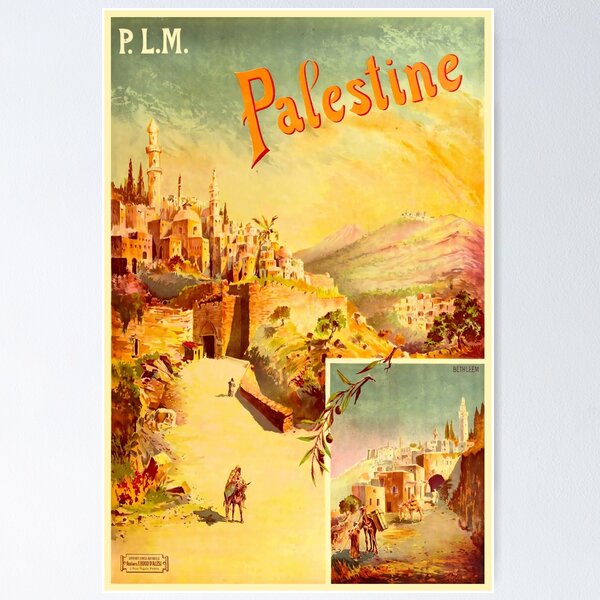 Item preview, Travel Poster Palestine - Color Lithograph, 1898 designed and sold by IvintageArt.