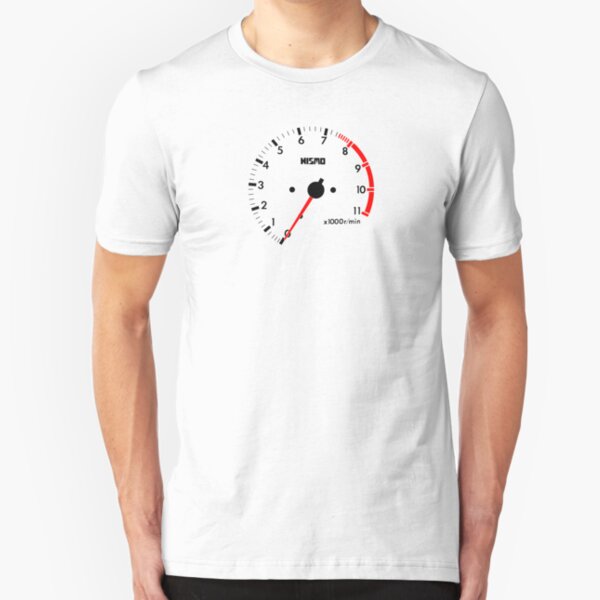 NISSAN スカイライン (NISSAN Skyline) R32 NISMO rev counter Slim Fit T-Shirt