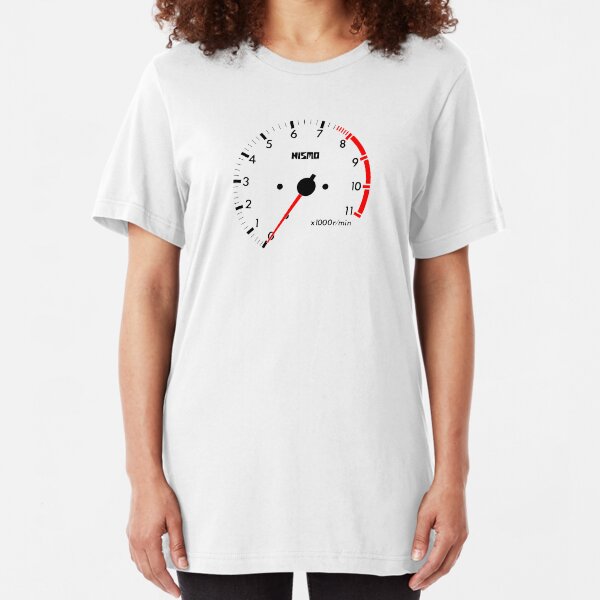 NISSAN スカイライン (NISSAN Skyline) R32 NISMO rev counter Slim Fit T-Shirt